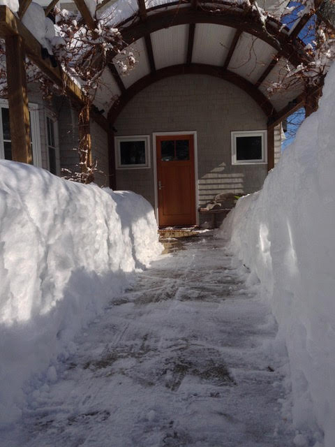 Front entry checked during a Maine property watch visit